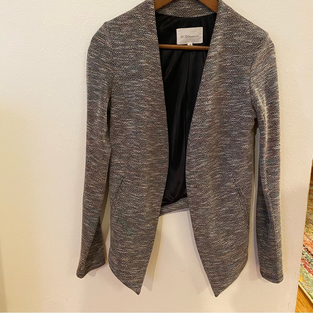 BCBGeneration Women's Textured Gray Blazer